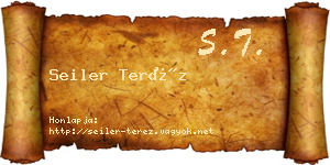 Seiler Teréz névjegykártya